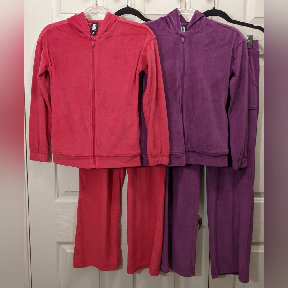IDEOLOGY Girls 4PC (2 OUTFITS) Size Youth M(Tops) Youth L(Pants) Pink & Prpl EUC